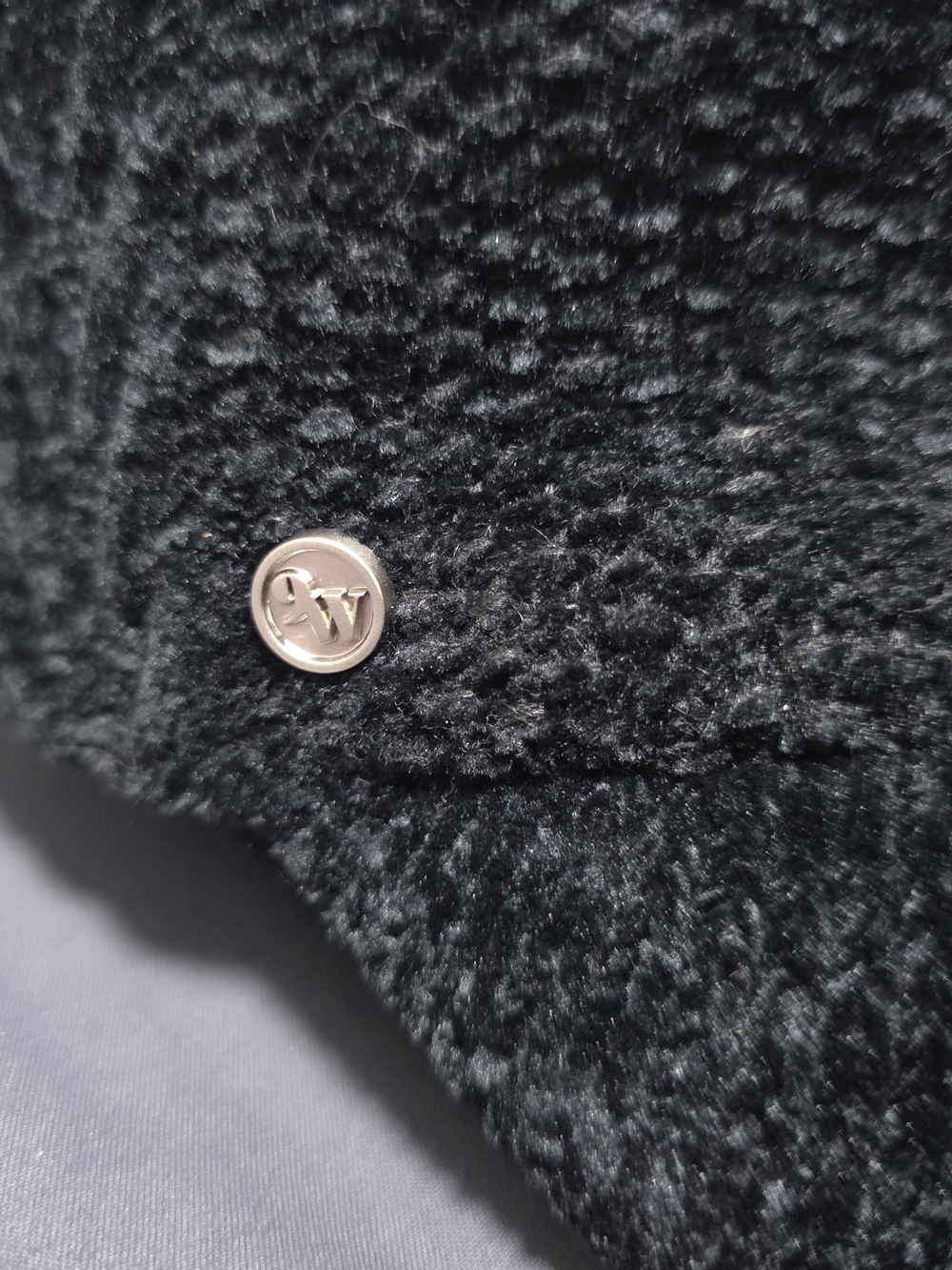 Nine West Black Plush Knit Women's Baseball Cap - Picture 2 of 3